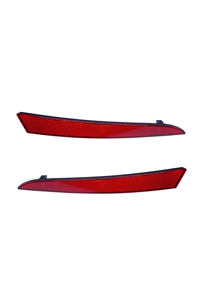 rayihni Pair Red Lens Rear Bumper Reflector For Seat Ibiza 6J MK V 2008-2012 N/S & O/S No Light - Image 2