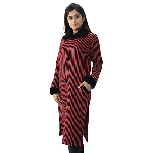 Matelco Women's Wool Straight Straight Fit Kurti for Winters (Ad04Caz45_Black_Parent) (Large, Black) - Image 3