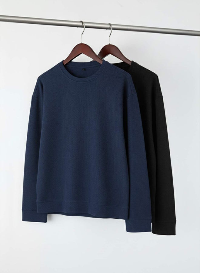 trendyol Pack Of 2 Men's Longsleeve T-shirts - Image 1