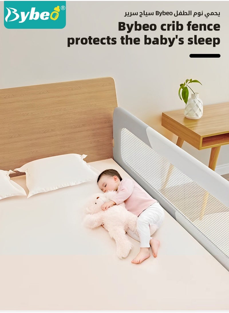 Bybeo - Baby Bed Rail Guard with Reinforced Anchor Safety System, 180 CM - Image 1
