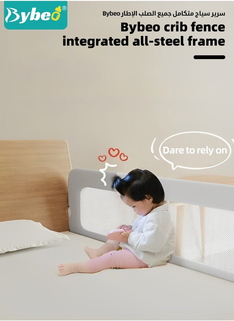 Bybeo - Baby Bed Rail Guard with Reinforced Anchor Safety System, 180 CM - Image 1