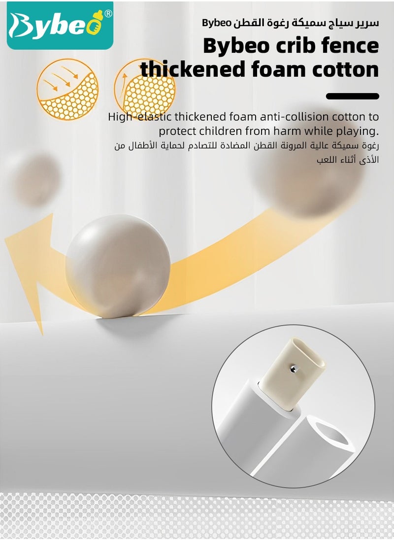 Bybeo - Baby Bed Rail Guard with Reinforced Anchor Safety System, 180 CM - Image 1