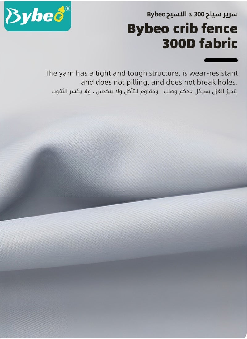 Bybeo - Baby Bed Rail Guard with Reinforced Anchor Safety System, 180 CM - Image 1
