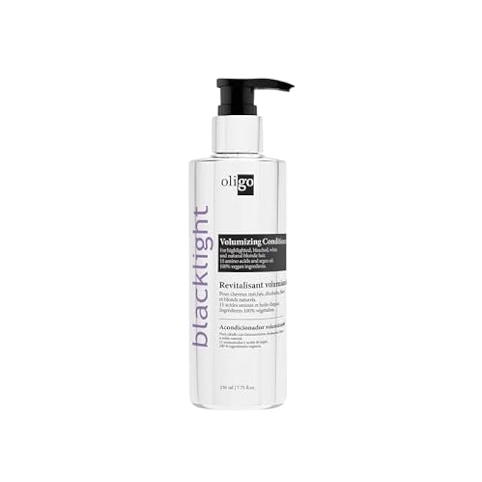 Oligo Professionnel - Blacklight Volume Conditioner for blondes - Sulfate free - Vegan - For color treated hair - Hydrating and volumizing formula with Argan oil - 7.75 oz