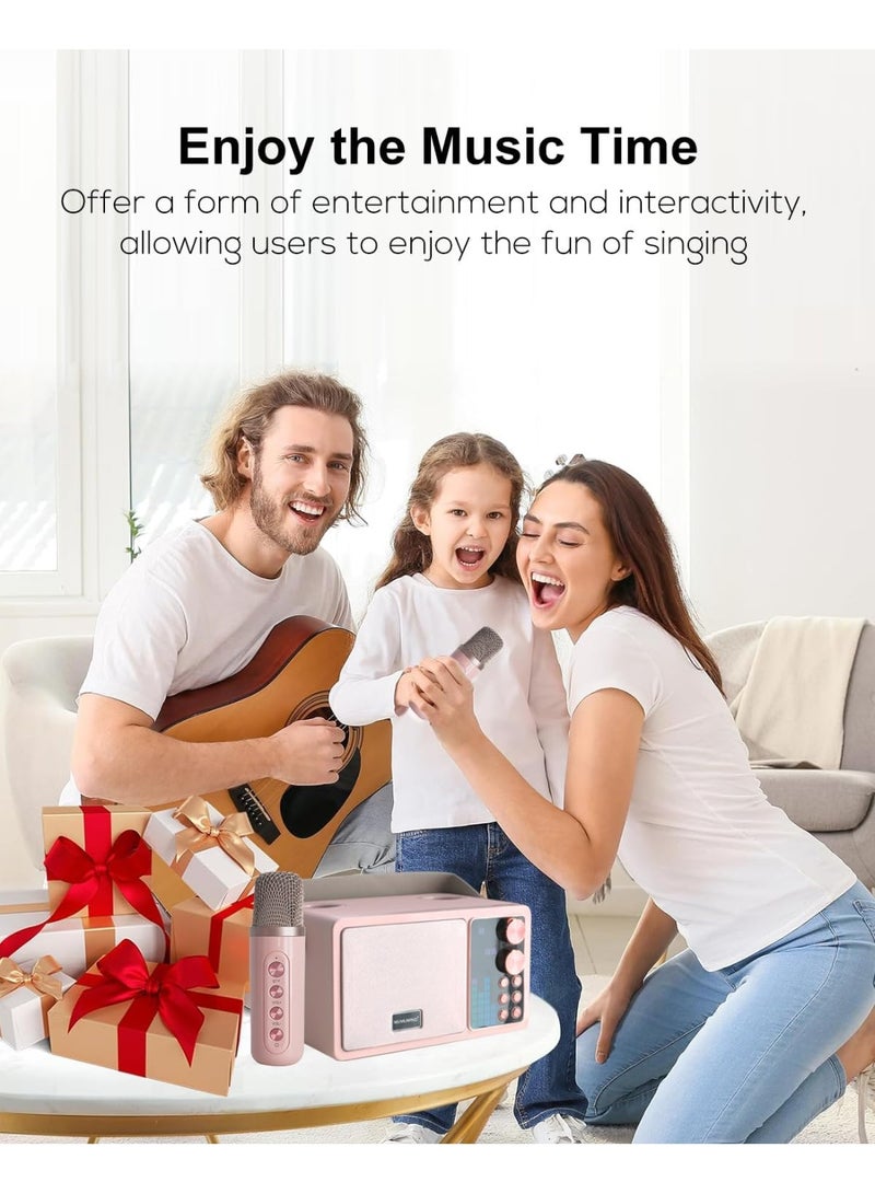 ELTRAZONE Portable Karaoke Machine with Wireless Microphones & LED Music Rhythm Lights – Bluetooth Speaker PA System, Supports TF/USB/AUX – Ideal for Home Parties, KTV & Outdoor Events - Image 2