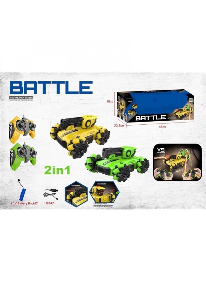 2 Remote Control Cars for Kids – Exciting Twin Tank Game with Laser Shooting - Image 3