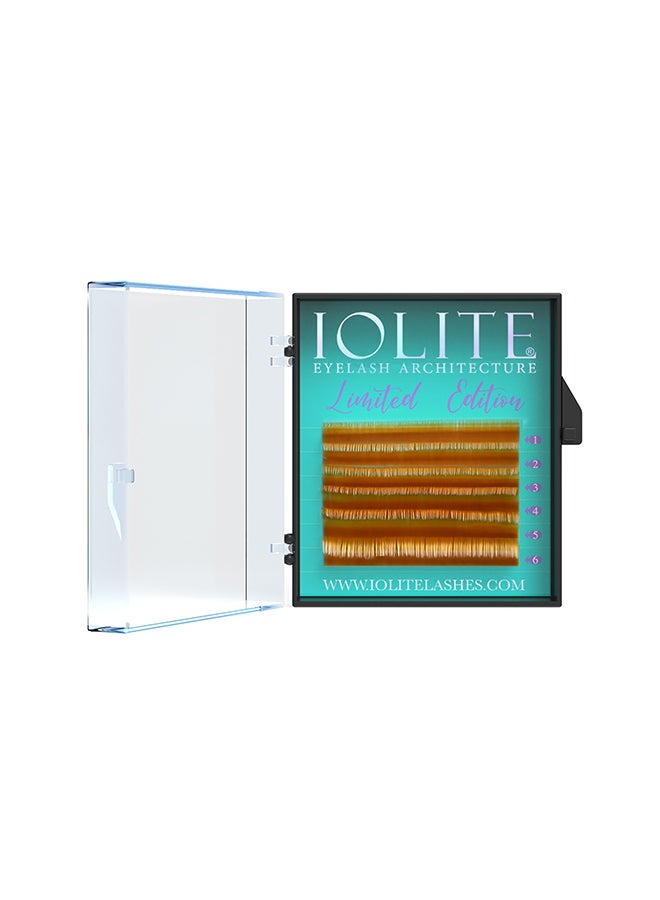 IOLITE Colored Classic Lashes Eyelashes Ombre Light Brown C Curl 7T Mix 2