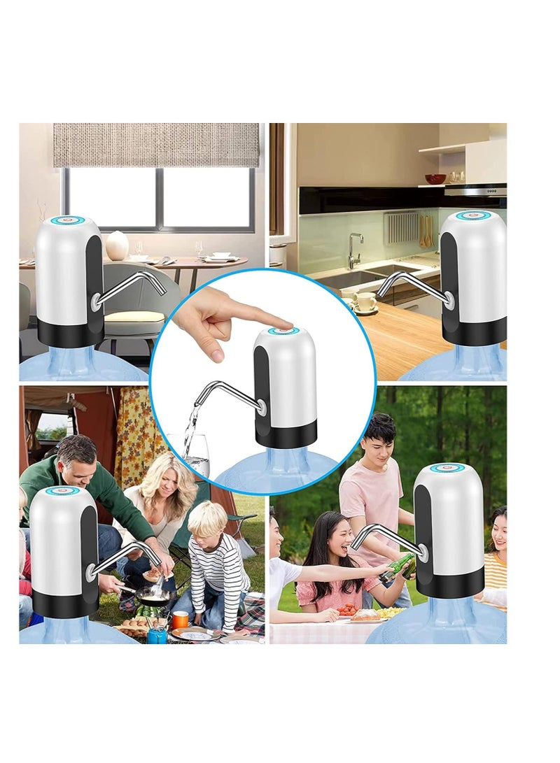 موزع مياه أوتوماتيكي محمول بشحن USB ومضخة كهربائية أبيض/أسود - Image 5