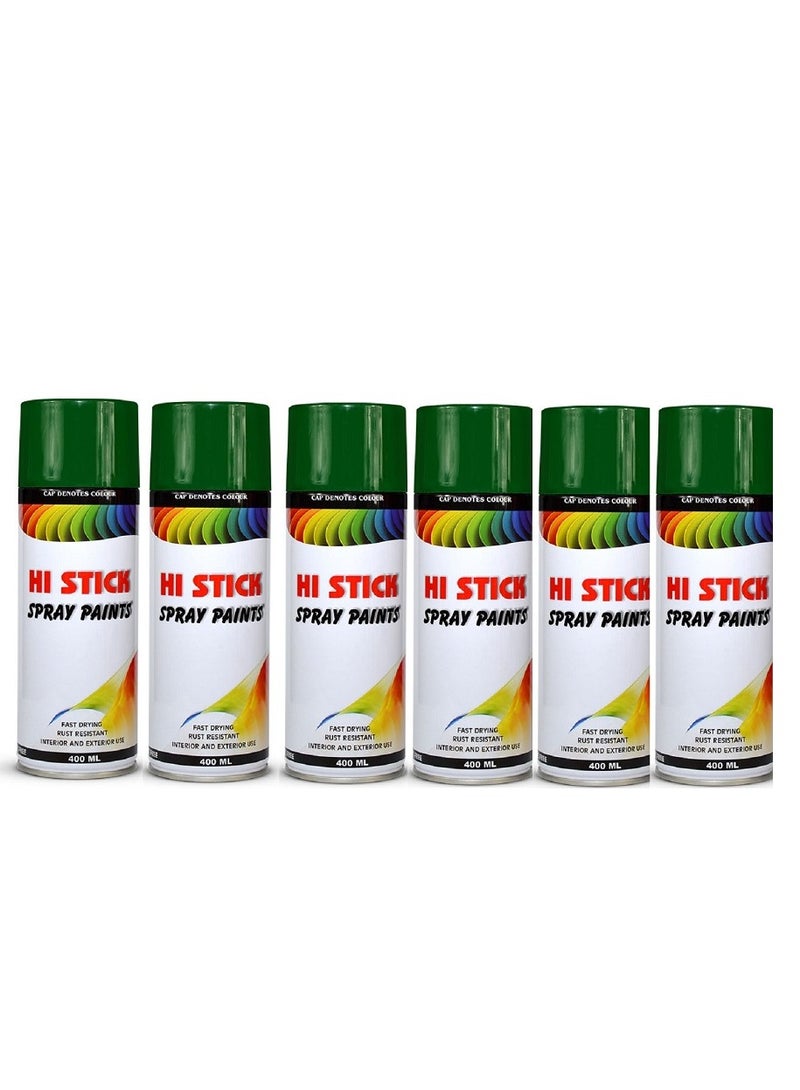 HI STICK Green Spray Paint 6Pcs - Image 1