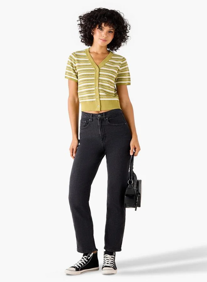 لي كوبر Lee Cooper Regular Fit Cardigan with Stripes