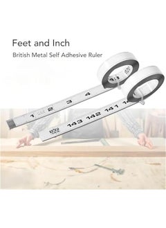 OCTOBER Self Adhesive Measure Tape, 4FT 48 Inch, Left to Right Reading, Cuttable Adhesive Measuring Ruler for Work Bench, Saw Tables Made of Carbon Steel  - Image 2