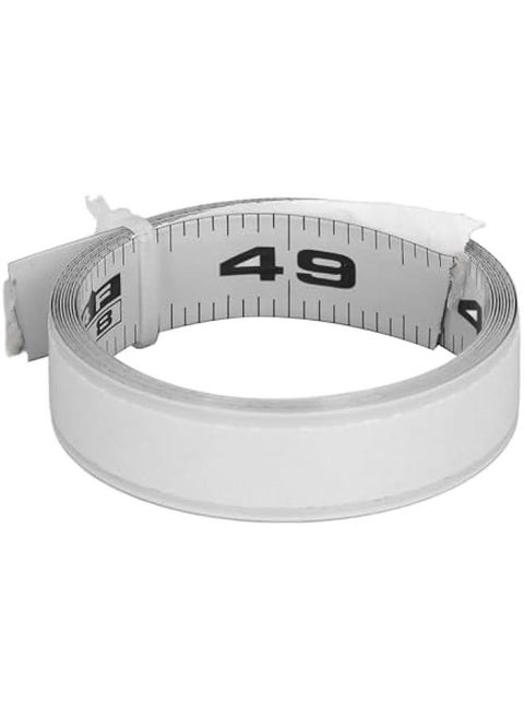 Self Adhesive Measure Tape, 4FT 48 Inch, Left to Right Reading, Cuttable Adhesive Measuring Ruler for Work Bench, Saw Tables Made of Carbon Steel