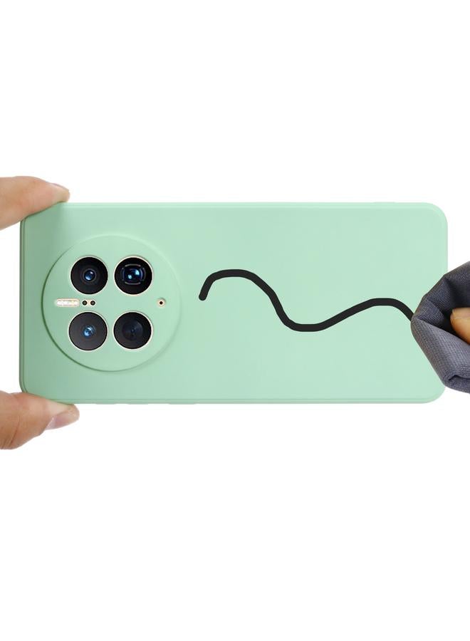 زبون جراب لهاتف Huawei Mate 50 Pro بلون سادة مصنوع من السيليكون السائل المقاوم للسقوط مع تغطية كاملة واقٍ - Image 3