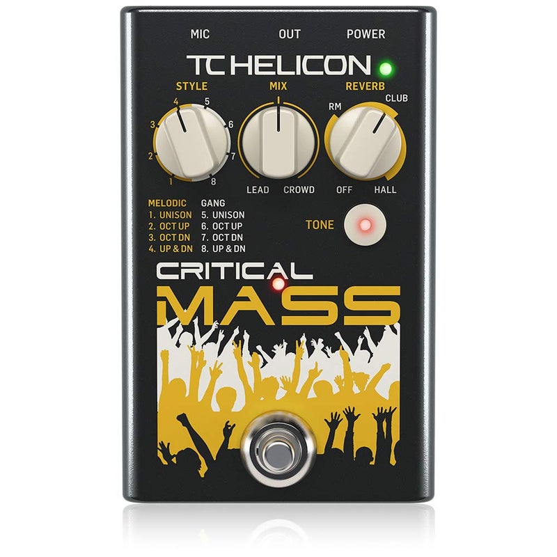TC Helicon CRITICAL MASS Studio-Quality Vocal Stompbox for Large Group-Sound Effects - Image 1