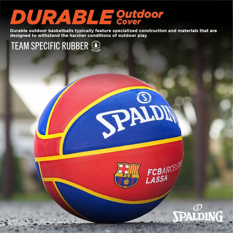 SPALDING كرة سلة مطاطية ملونة 8 لوحات للاستخدام الداخلي/الخارجي - Image 4