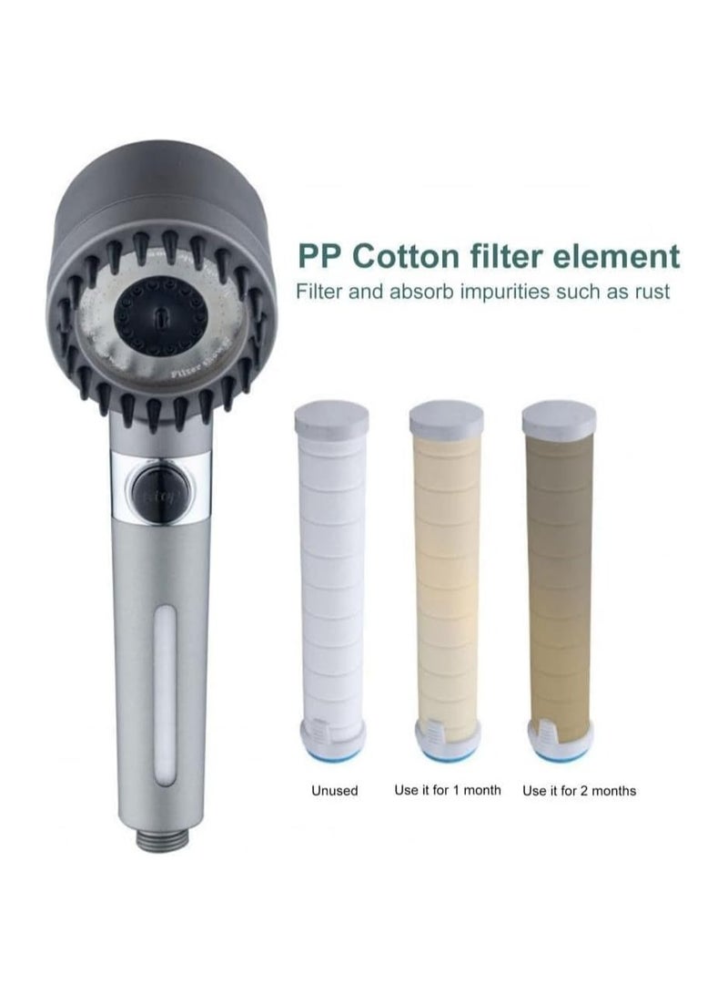 Shower Filter Shower Head - High Pressure Bathroom Accessories Set to Remove Chlorine and Impurities, Massages Scalp to Anti Hairfall and Dry Skin, with Shower Hose and Shower Holder (3 Modes) - Image 3