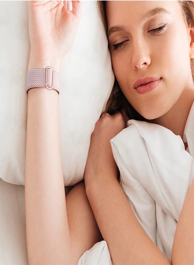 DaQin Elastic Sport Nylon Band Compatible with Fitbit Versa 2 Watch Bands Women Men, 5 Pack Adjustable Stretchy Solo Loop Wristband for Versa/Versa Lite/SE/Fitbit Versa 2 Bands Women of Smartwatch - Image 4