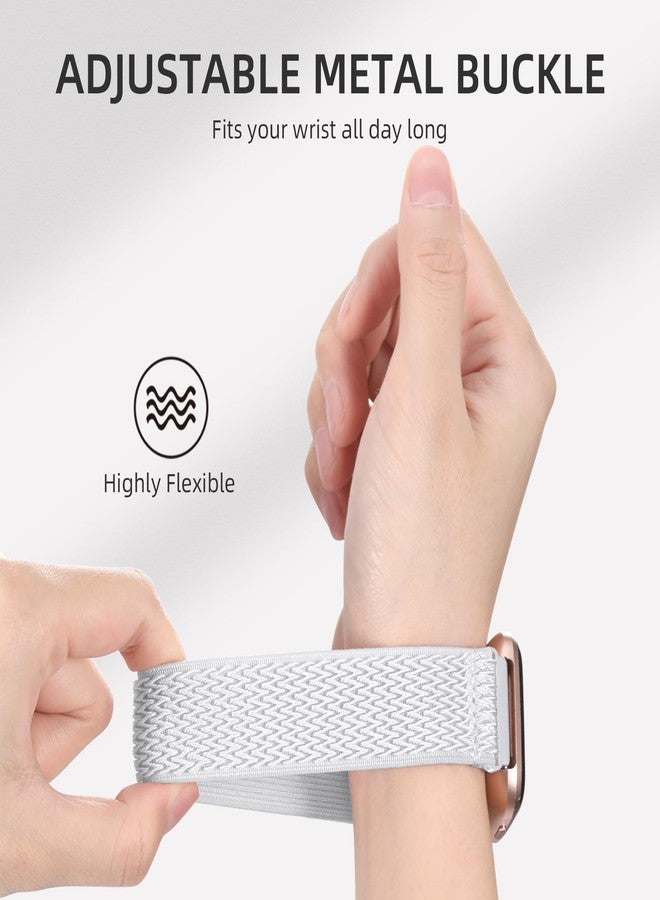 DaQin Elastic Sport Nylon Band Compatible with Fitbit Versa 2 Watch Bands Women Men, 5 Pack Adjustable Stretchy Solo Loop Wristband for Versa/Versa Lite/SE/Fitbit Versa 2 Bands Women of Smartwatch - Image 3