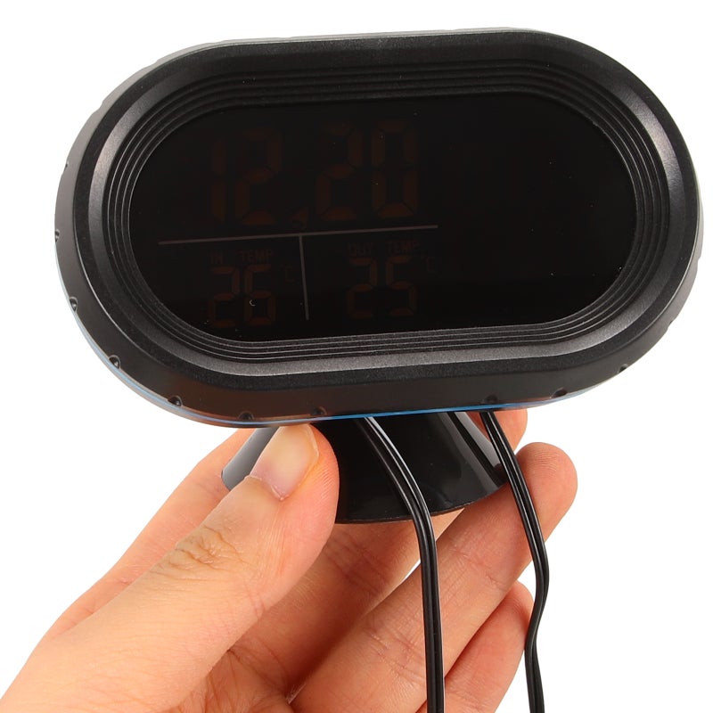 Car Voltmeter Clock Display Vehicle 3-in-1 Voltmeter Temperature Meter - Image 2