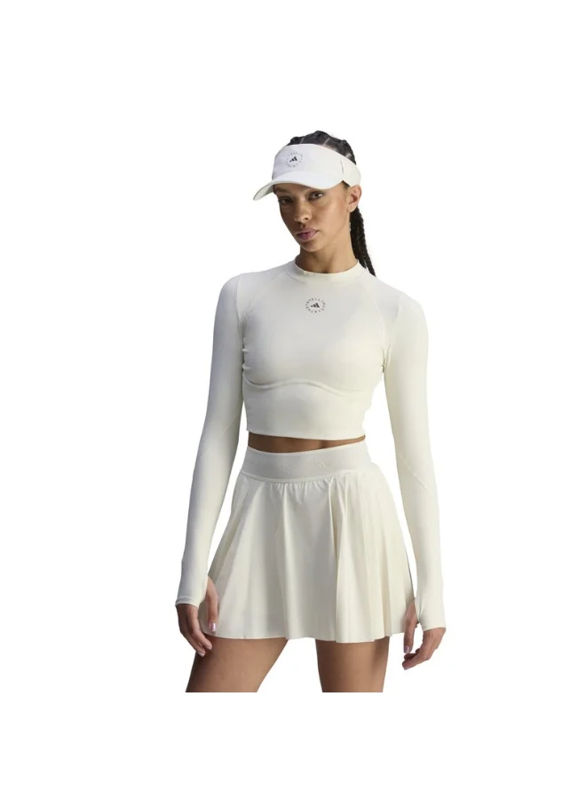 Adidas Adidas Asmc Tpr Ls Cr Beige Crop Tops For Women