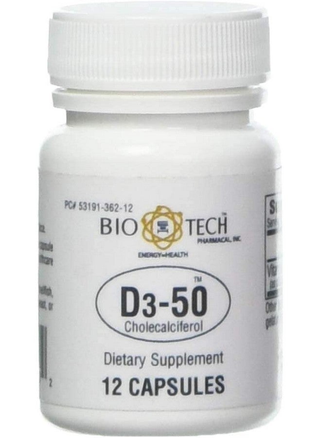 Bio-Tech Pharmacal Vitamin D3 (D3-50 50k IU, 12 Count) - Image 1