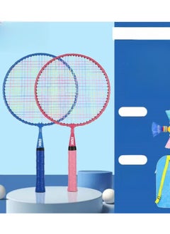 PEAK Children's Iron Alloy Badminton Racket Beginner Kindergarten Elementary School Student Parent-Child Ultra Light Double Racket  - Image 1
