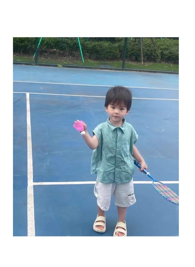 PEAK - Children's Iron Alloy Badminton Racket Beginner Kindergarten Elementary School Student Parent-Child Ultra Light Double Racket - Image 1
