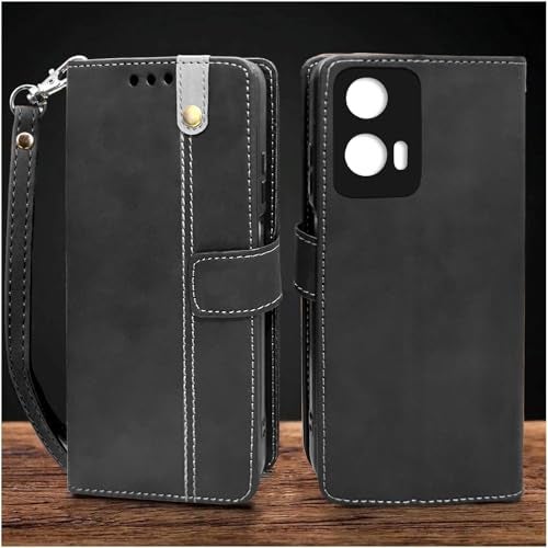 Excelsior Flip Cover for Motorola Moto Edge 50 Fusion, Moto G85 5G | Premium PU Leather | Full Protection (Black) - Image 1
