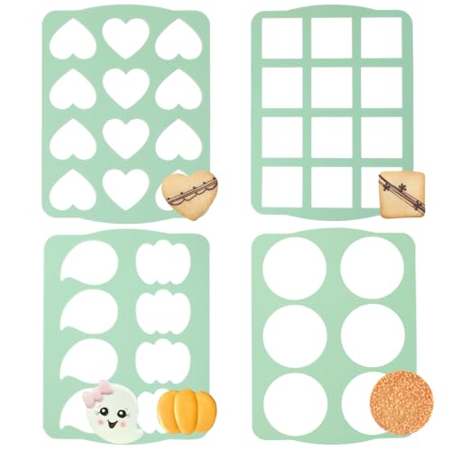 QELEG 4Pcs Cookie Molds Chocolate Chablon Cookies Stencil Mold Set for Cake Decoration QLG116/120HBGJ2393/2396 - Image 1