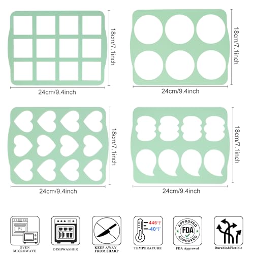 QELEG 4Pcs Cookie Molds Chocolate Chablon Cookies Stencil Mold Set for Cake Decoration QLG116/120HBGJ2393/2396 - Image 2