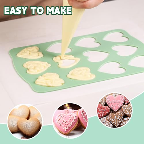 QELEG 4Pcs Cookie Molds Chocolate Chablon Cookies Stencil Mold Set for Cake Decoration QLG116/120HBGJ2393/2396 - Image 3