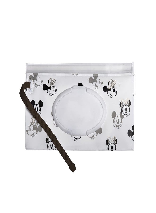J.L. Childress Disney Baby by J.L. Childress Reusable Wet Wipes Case Pouch - Refillable Baby Wipes Dispenser, Travel Essential for On The Go, Portable Holder with Wrist Strap - Mickey and Minnie Mouse, 2 Pack - Image 5