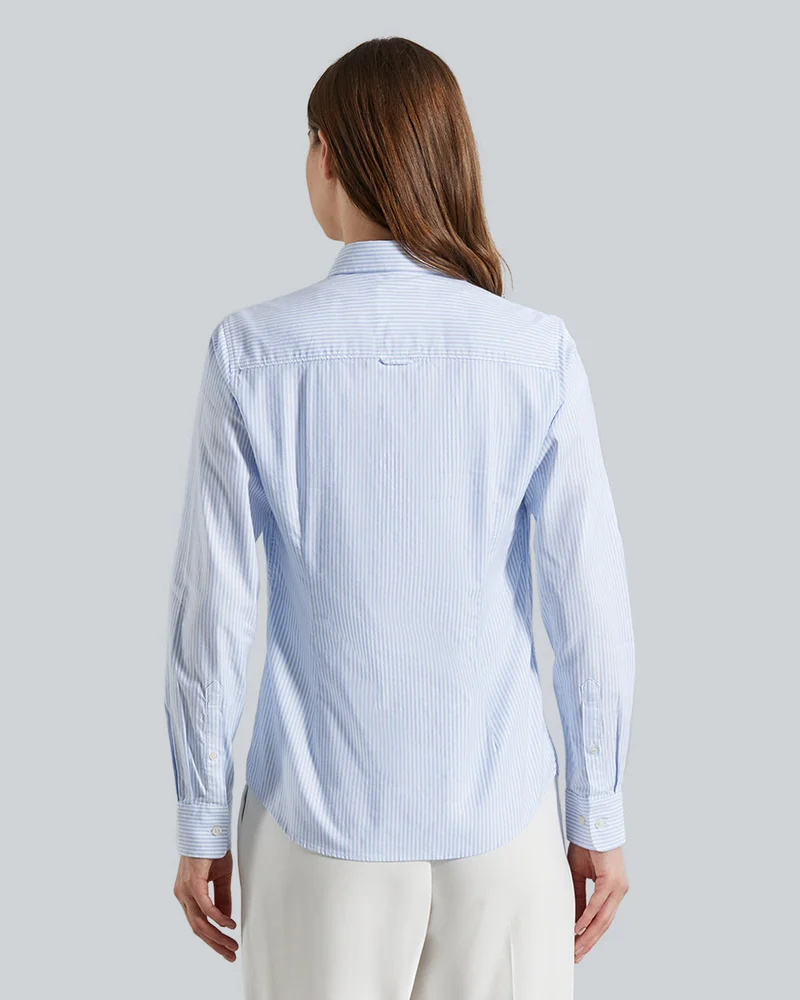 GANT Gant Slim Stretch Oxford Striped Shirt – Contoured Fit, Flexible Fabric
