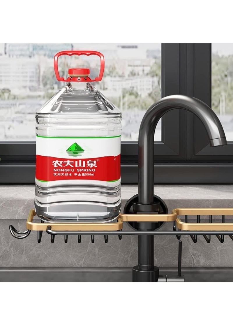 MIXDE Sponge Holder Over Faucet Kitchen Sink Caddy Organizer, Stainless Steel Detachable Hanging Faucet Drain Rack for Bathroom, Scrubbers, Soap - Image 3