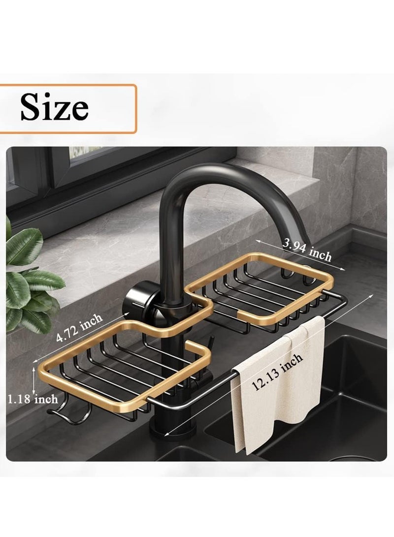 MIXDE Sponge Holder Over Faucet Kitchen Sink Caddy Organizer, Stainless Steel Detachable Hanging Faucet Drain Rack for Bathroom, Scrubbers, Soap - Image 5