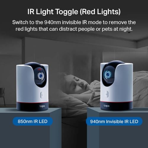 tapo كاميرا واي فاي TP-Link Tapo 2K QHD بان/ميل | Apple HomeKit | وضع الخصوصية الفيزيائي | رؤية ليلية ملونة | تتبع الحركة | صوت ثنائي الاتجاه | تخزين محلي/سحابي | تعمل مع Alexa و Google Home | (Tapo C225) - Image 5