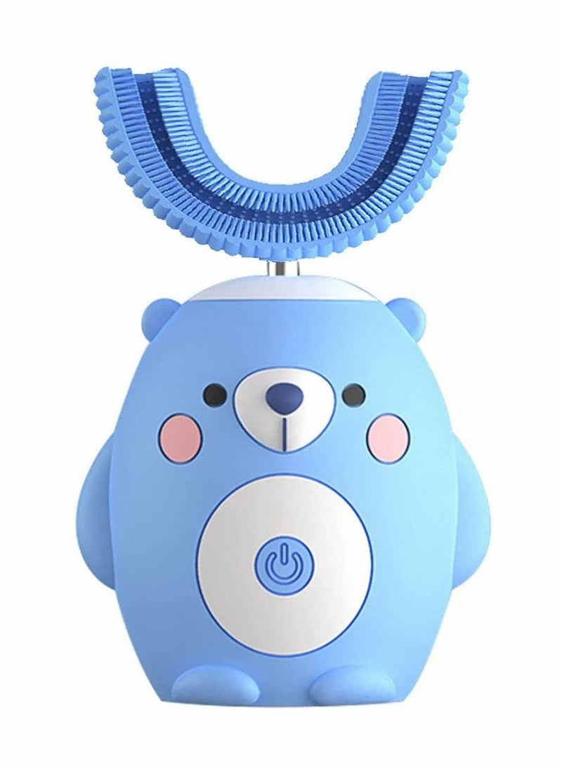 360° Kids U-shaped Auto Toothbrush, Children Auto Brush,  U-shape Ultrasonic Toothbrush with 6 Modes, Whole Mouth Baby Toothbrush, U Shaped Toothbrush of Cleaning for Kids 2-8 Year - Image 1
