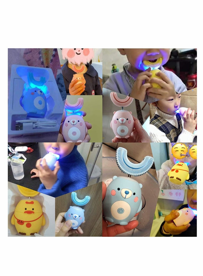 360° Kids U-shaped Auto Toothbrush, Children Auto Brush,  U-shape Ultrasonic Toothbrush with 6 Modes, Whole Mouth Baby Toothbrush, U Shaped Toothbrush of Cleaning for Kids 2-8 Year - Image 2