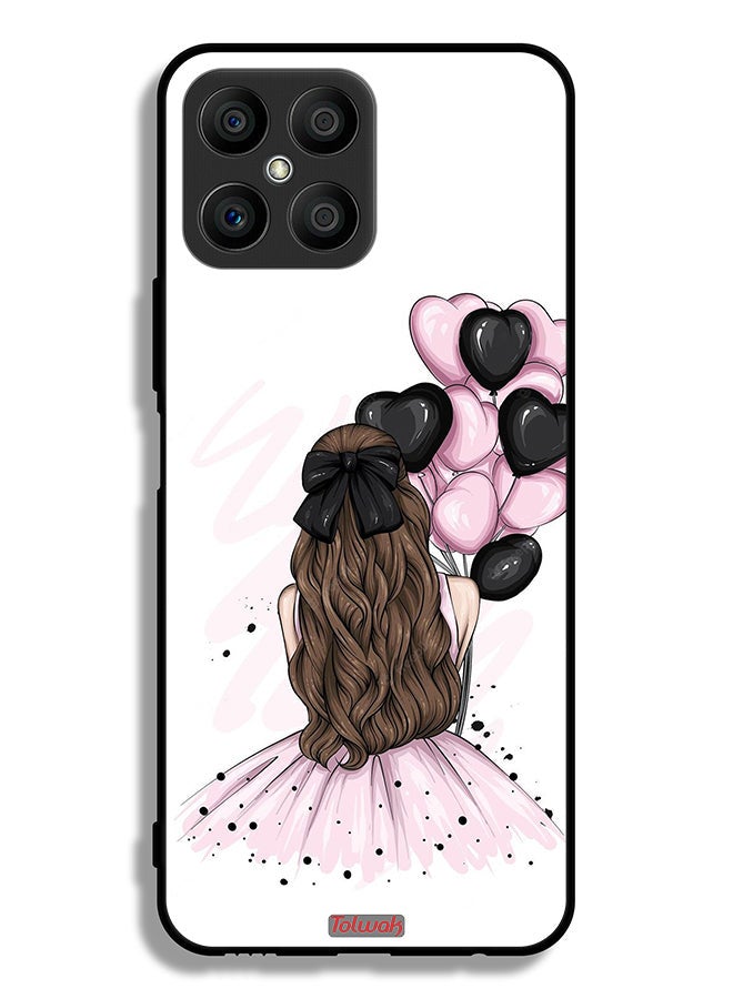 Tolwak Honor X8 4G Protective Case Cover Holding Balloons Girl Art - Image 2
