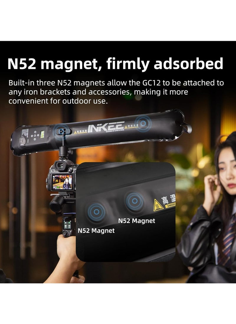 إنكي مصباح INKEE GC12 ثنائي الألوان LED محمول قابل للنفخ وقابل لإعادة الشحن، أنبوب تصوير CRI 95+، 2700K-6500K للتصوير الفوتوغرافي في الهواء الطلق وتسجيل الفيديو  - Image 5