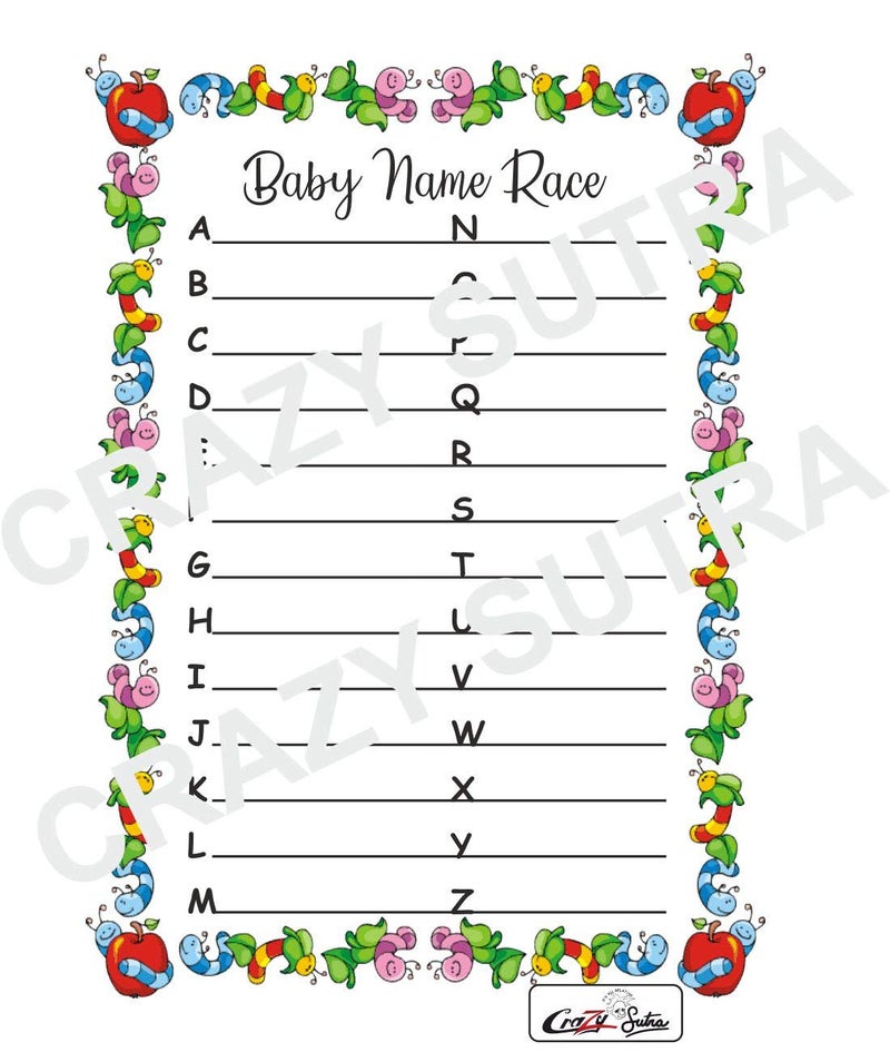 Crazy Sutra Baby Shower Special Baby Name Race Baby Shower Game Leafs (Pack Of 50 Leaf) - Multicolor - Image 2