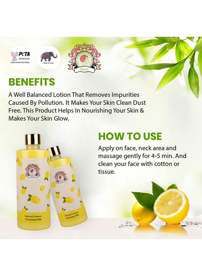 Indrani Cosmetics Indrani Lemon Cleansing Milk 500Ml - Image 4
