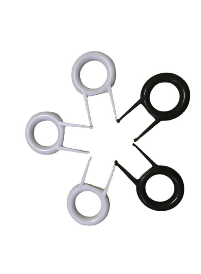 Plastic Keycap Puller Steel Wire Keycap Remover Keyboard Switch Removal Tool Set For Diy Mechanical Keyboard Cleaning-Color:Round Black