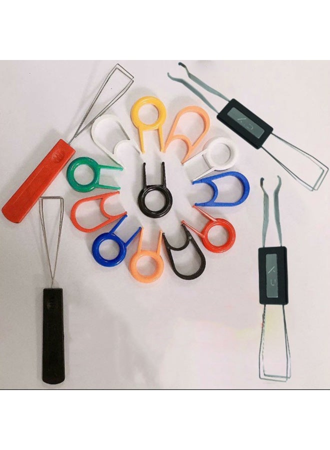 Plastic Keycap Puller Steel Wire Keycap Remover Keyboard Switch Removal Tool Set For Diy Mechanical Keyboard Cleaning-Color:Round Black