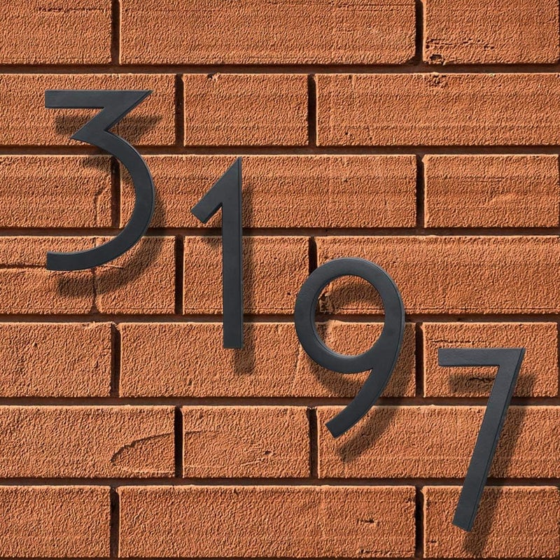 Hy-Ko Products FM-6/1 Floating House Number 1 - 6" High Black Metal Sign - Image 4