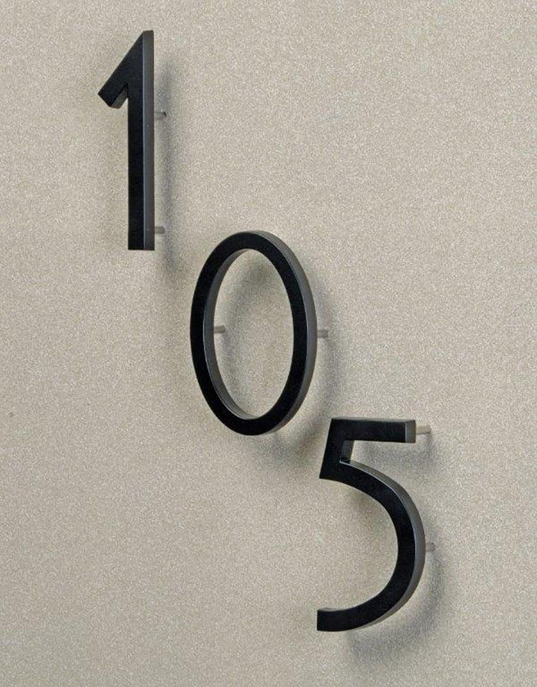 Hy-Ko Products FM-6/1 Floating House Number 1 - 6" High Black Metal Sign - Image 2