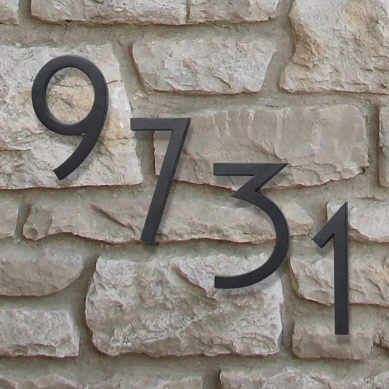 Hy-Ko Products FM-6/1 Floating House Number 1 - 6" High Black Metal Sign - Image 5