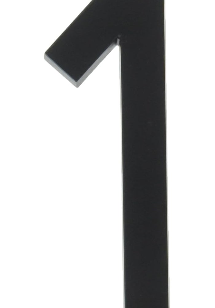 Hy-Ko Products FM-6/1 Floating House Number 1 - 6" High Black Metal Sign - Image 1