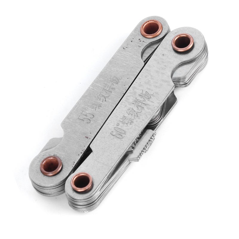 2Pcs Thread Gauge Metric 60° Imperial 55° Stainless Steel 20 Blades Screw Pitch Measuring Tool - Image 3
