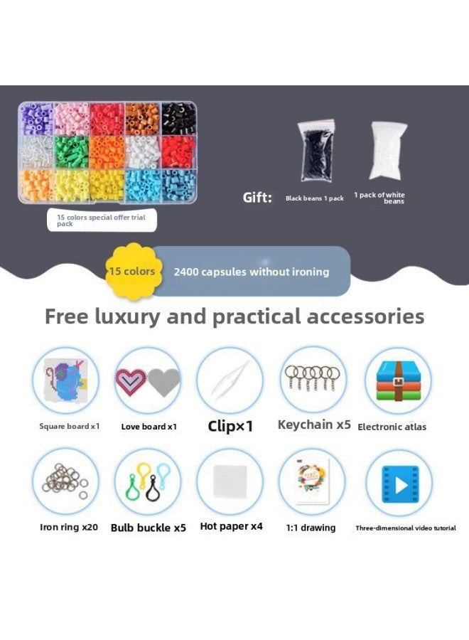 Doudou Handmade Diy Suit 3d Adult Pixel Three-dimensional Drawings Girls' Children's Puzzle Educational Toys Hand-made-Color:Soy 15-color Special Experience Outfit-no Iron  - Image 1
